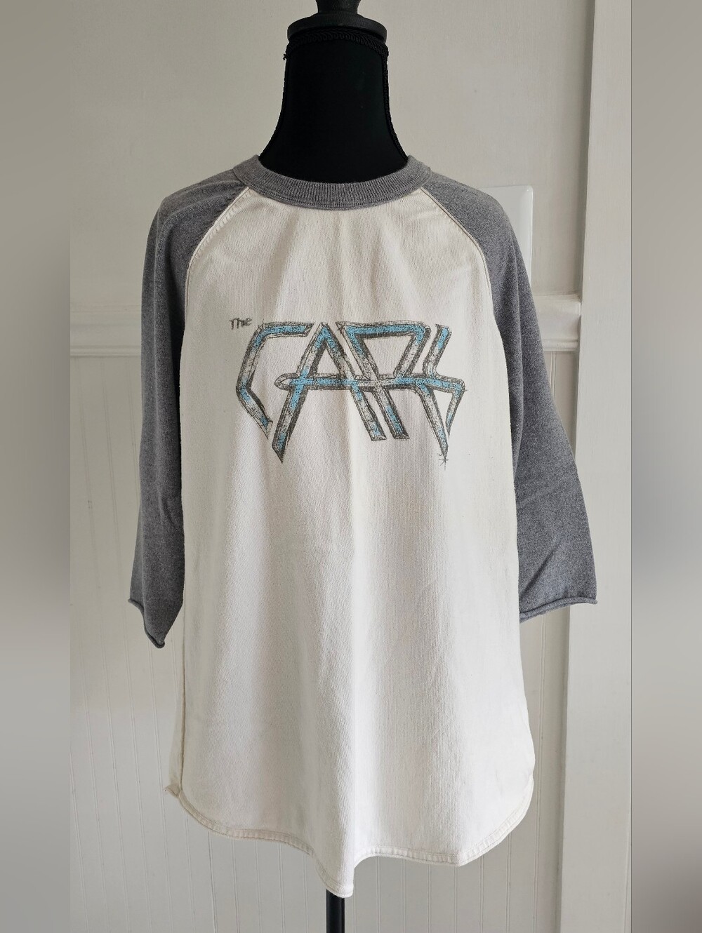 🌈 RARE GAP The Cars Raglan Sleeve Baseball Sweater - Cashmere Cotton Blend XXL